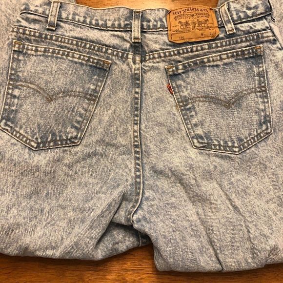 Men’s Vtg 350 Levi’s 34/31 orange tab acid wash